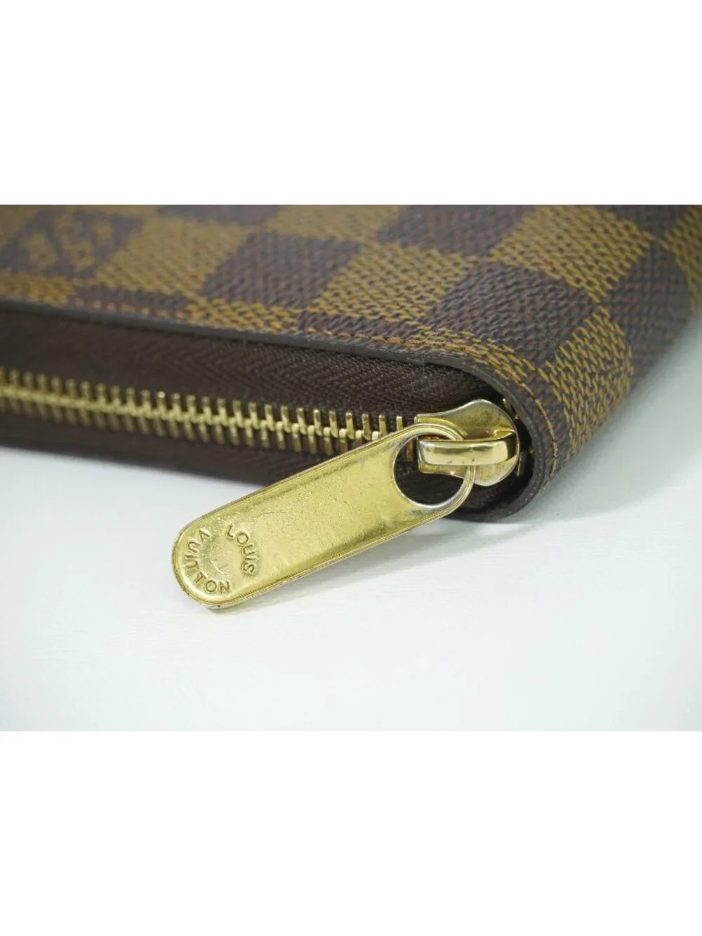 Louis Vuitton LV Zippy Wallet Damier Ebene Brown Vintage